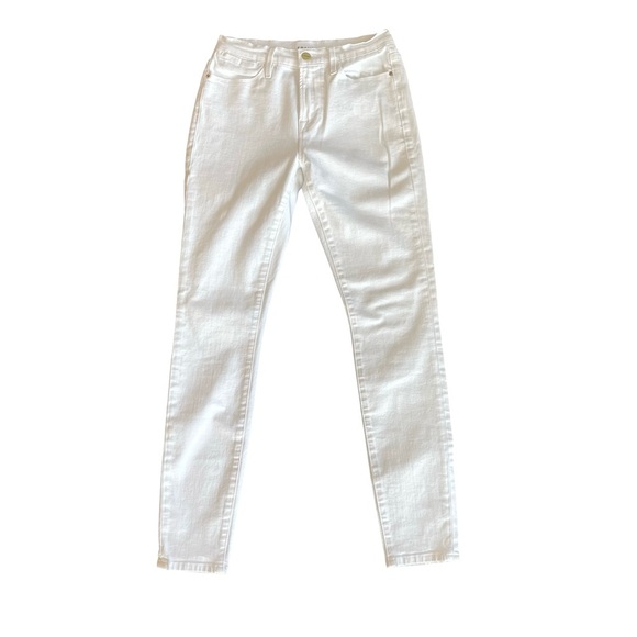 Frame Women Le High Skinny Jeans Size 26 White Denim Stretch - Picture 1 of 10